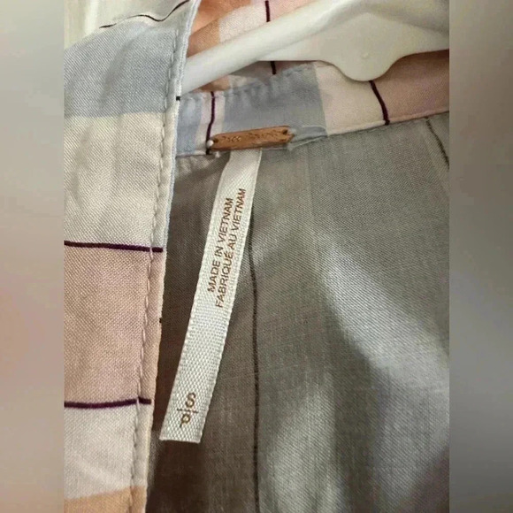 Free People Womens Blouse Size SP Sleeveless Striped Wrap Tie Waist Casual - Picture 6 of 10